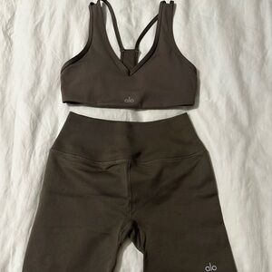 ALO Yoga Brown Activewear Set